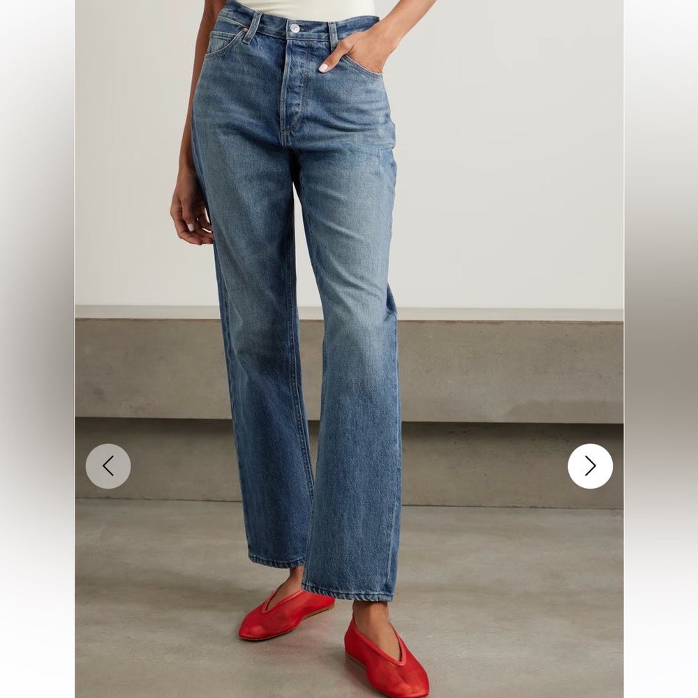 Sawyer high-rise straight-leg jeans | Paige